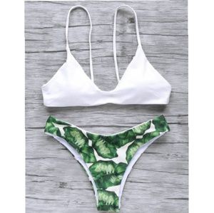 PRICE DROP!!! Spaghetti Straps Palm Tree Bikini
